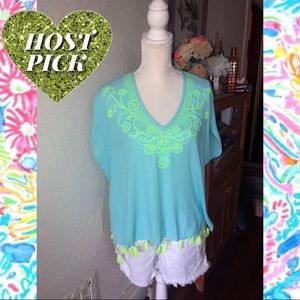 🎉HOST PICK🎉 Lilly Pulitzer Kathleen Fringe Top